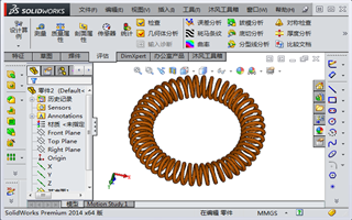 solidworks怎么画环形弹簧、触指弹簧？